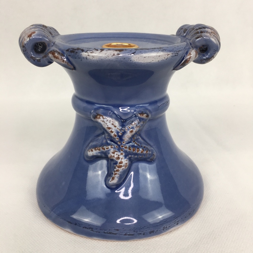 Ocean Blue Starfish Candle Holder